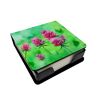 Vermont Red Clover in Watercolor PU Leather Note Paper Holder with Artist-Designed Cover, Desk Accessory, Office Gift
