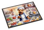 Welsh Terrier The Chef Doormat Front Door Mat Indoor Outdoor Rugs for Entryway, Non Slip Washable Low Pile, 24H X 36W