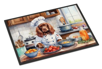 Sussex Spaniel The Chef Doormat Front Door Mat Indoor Outdoor Rugs for Entryway, Non Slip Washable Low Pile, 24H X 36W