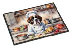Saint Bernard The Chef Doormat Front Door Mat Indoor Outdoor Rugs for Entryway, Non Slip Washable Low Pile, 24H X 36W