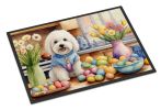 Decorating Easter Coton de Tulear Doormat Front Door Mat Indoor Outdoor Rugs for Entryway, Non Slip Washable Low Pile, 24H X 36W