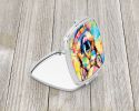 German Shepherd Hippie Dawg Compact Mirror Decorative Travel Makeup Mirror for Women Girls Gifts Pocket Makeup Mirror Folding Handheld