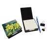 South Carolina Yellow Jessamine in Watercolor PU Leather Note Paper Holder with Artist-Designed Cover, Desk Accessory, Office Gift