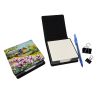 Louisiana Magnolias in Watercolor PU Leather Note Paper Holder with Artist-Designed Cover, Desk Accessory, Office Gift