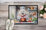 Samoyed The Chef Doormat Front Door Mat Indoor Outdoor Rugs for Entryway, Non Slip Washable Low Pile, 24H X 36W