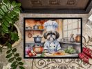 Shih Tzu The Chef Doormat Front Door Mat Indoor Outdoor Rugs for Entryway, Non Slip Washable Low Pile, 24H X 36W