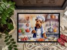 Welsh Terrier The Chef Doormat Front Door Mat Indoor Outdoor Rugs for Entryway, Non Slip Washable Low Pile, 24H X 36W