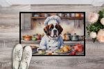 Saint Bernard The Chef Doormat Front Door Mat Indoor Outdoor Rugs for Entryway, Non Slip Washable Low Pile, 24H X 36W