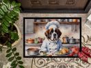 Saint Bernard The Chef Doormat Front Door Mat Indoor Outdoor Rugs for Entryway, Non Slip Washable Low Pile, 24H X 36W