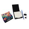 Colorful Calla Lilies PU Leather Note Paper Holder with Artist-Designed Cover, Desk Accessory, Office Gift