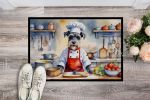 Schnauzer The Chef Doormat Front Door Mat Indoor Outdoor Rugs for Entryway, Non Slip Washable Low Pile, 24H X 36W