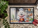 Samoyed The Chef Doormat Front Door Mat Indoor Outdoor Rugs for Entryway, Non Slip Washable Low Pile, 24H X 36W