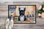 Scottish Terrier The Chef Doormat Front Door Mat Indoor Outdoor Rugs for Entryway, Non Slip Washable Low Pile, 24H X 36W