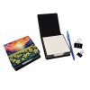 Colorful Daffodils PU Leather Note Paper Holder with Artist-Designed Cover, Desk Accessory, Office Gift