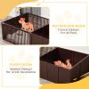 PawHut Whelping Box for Dogs Built for Mother's Comfort, Dog Whelping Pen with Removable Doors, Puppy Playpen for Indoors, Newborn Puppy Supplies & Es
