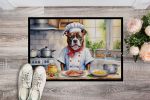 Staffordshire Bull Terrier The Chef Doormat Front Door Mat Indoor Outdoor Rugs for Entryway, Non Slip Washable Low Pile, 24H X 36W