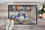 Siberian Husky The Chef Doormat Front Door Mat Indoor Outdoor Rugs for Entryway, Non Slip Washable Low Pile, 24H X 36W