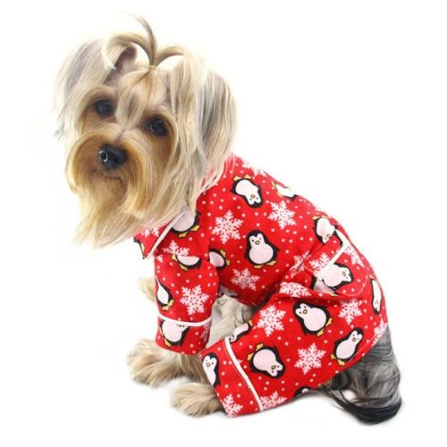 Penguins & Snowflake Flannel PJ with 2 Pockets (Red)
